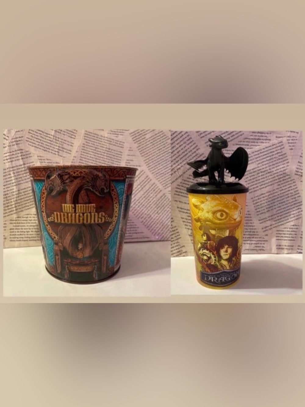 How To Train Your Dragon (HTTYD) Movie Popcorn Bucket & Toothless Cup